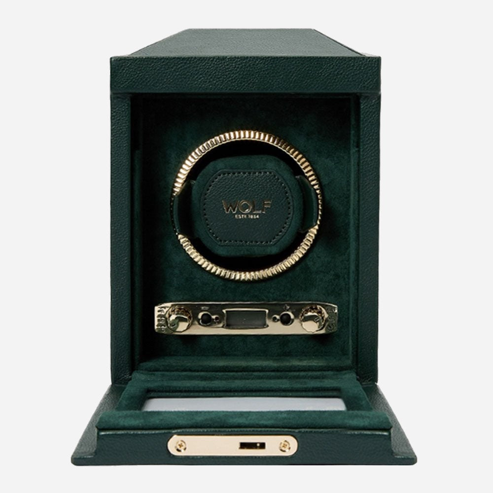Watch winder British Racing 1 horloge Wolf 1834 - Horlogerieshop.nl