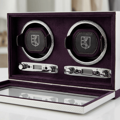 Wolf 1834 Silver watch winder 2 horloges - detail openingen