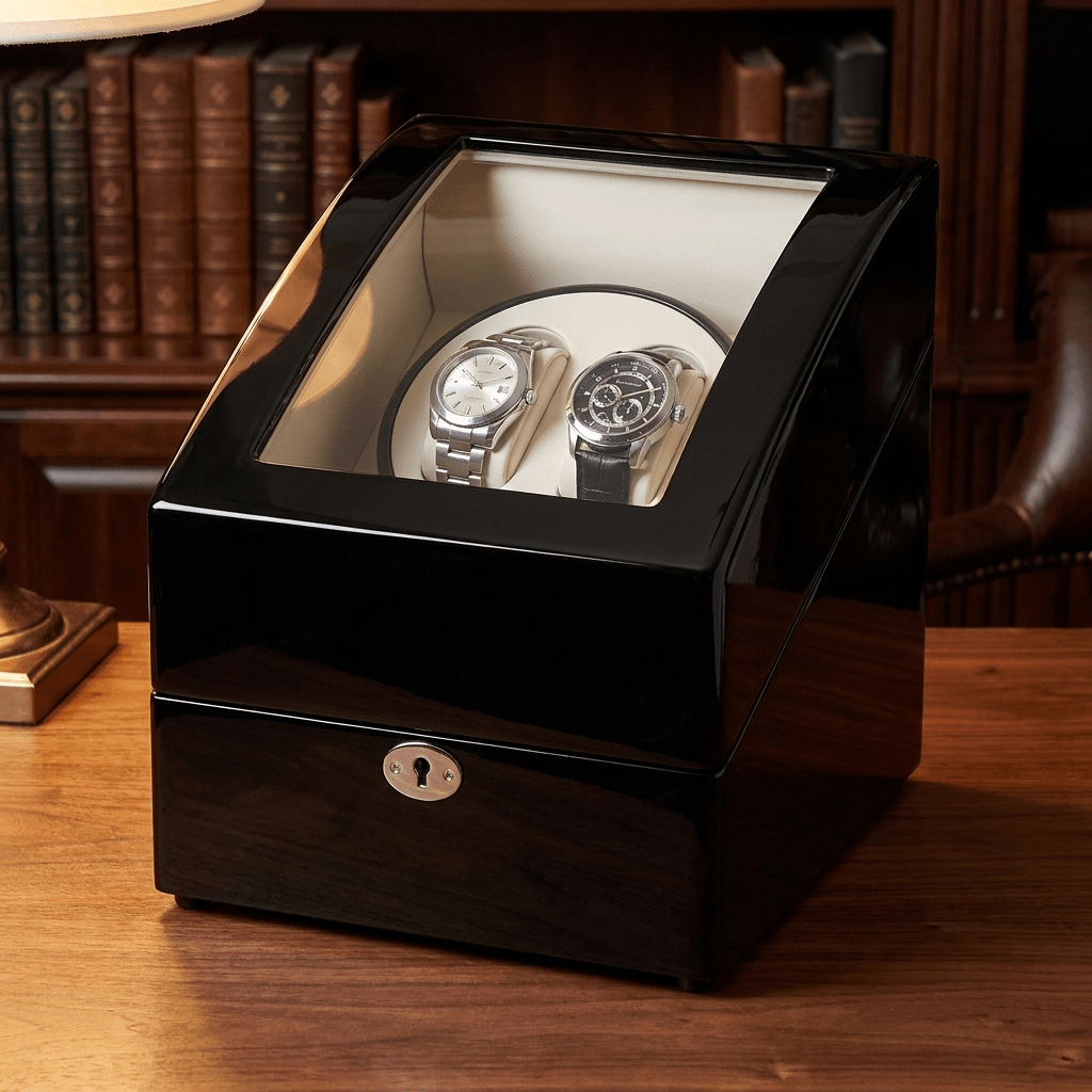 Ashford & Rye watch winder Pianolak - studeerkamer