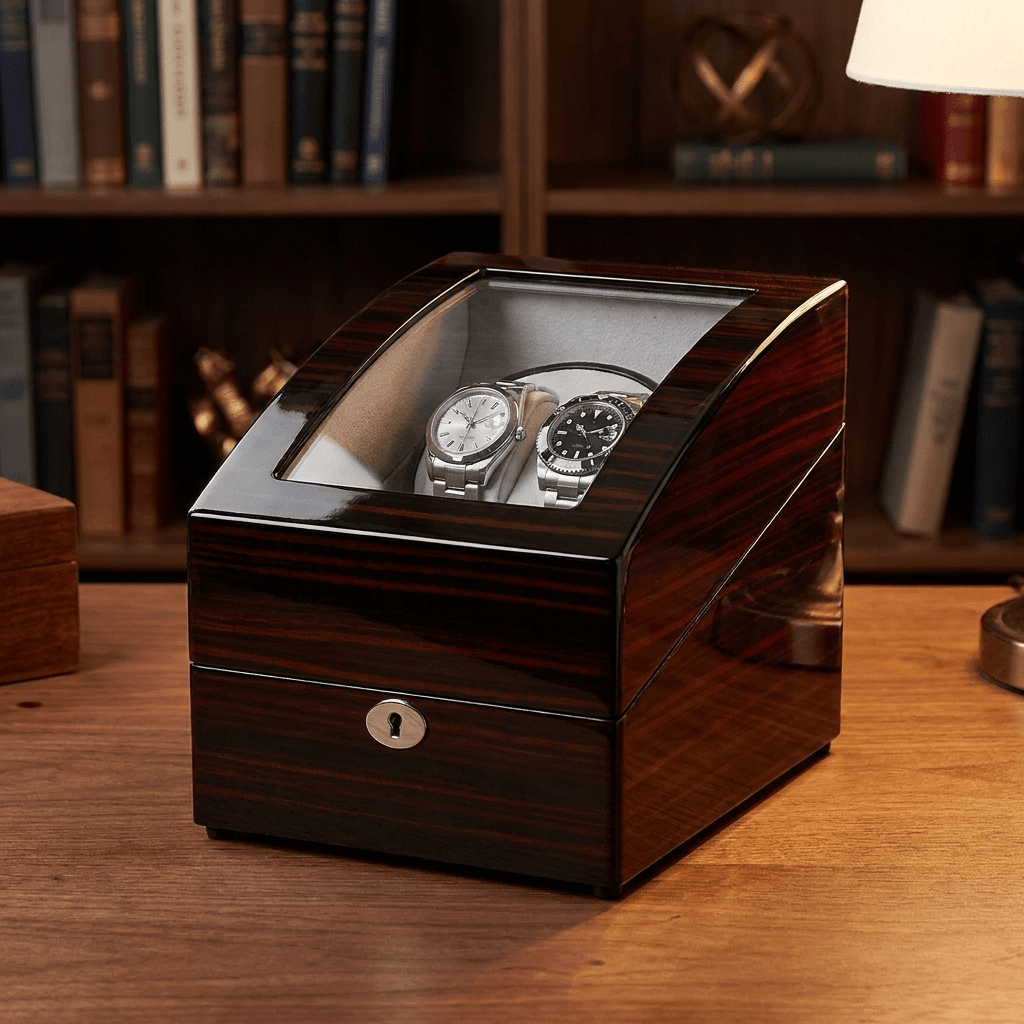 Ashford & Rye watch winder Ebony hout - lifestyle