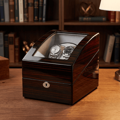 Ashford & Rye watch winder Ebony hout - lifestyle
