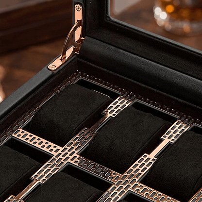 Wolf 1834 Axis horlogedoos 8 horloges Copper - interieur detail