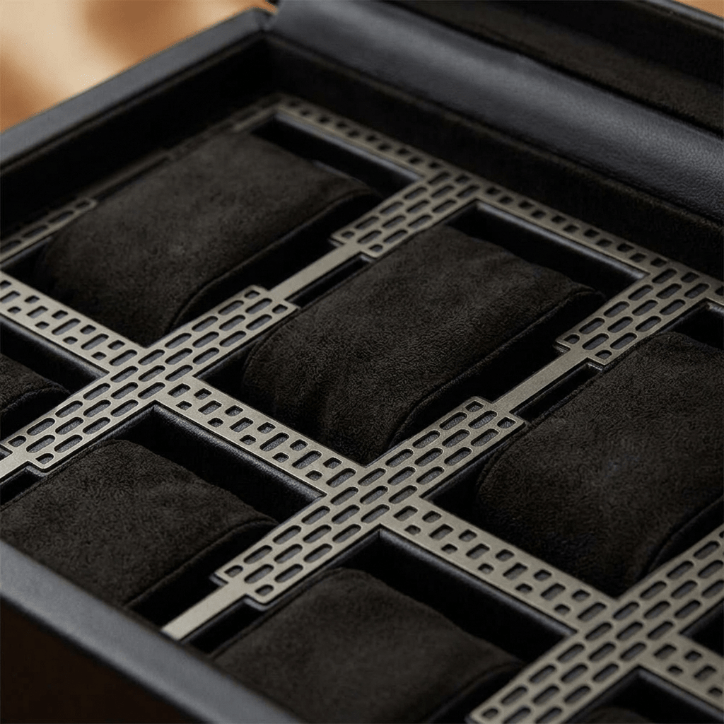 Wolf 1834 Axis horlogedoos 8 horloges Powder Coat - interieur detail