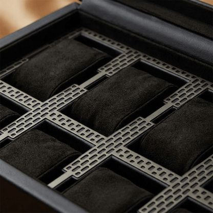 Wolf 1834 Axis horlogedoos 8 horloges Powder Coat - interieur detail
