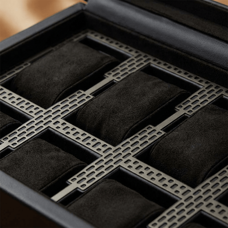 Wolf 1834 Axis horlogedoos 8 horloges Powder Coat - interieur detail