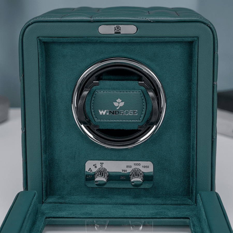 Windrose Noblesse 1 horloge Petrol - detail winder