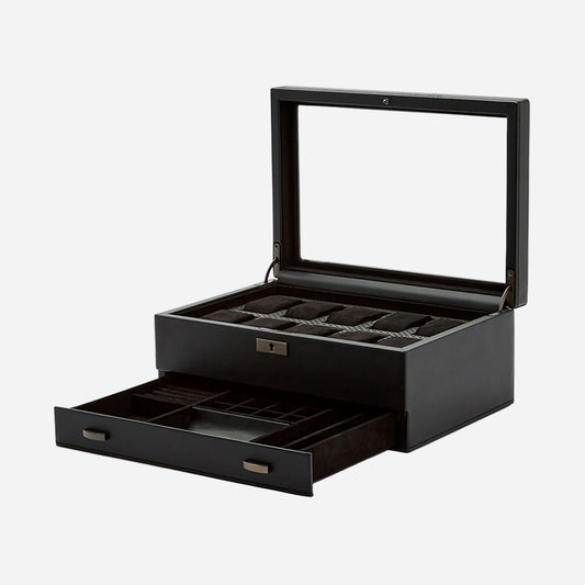 Horlogedoos met lade Axis 10 horloges Wolf 1834 - Horlogerieshop.nl