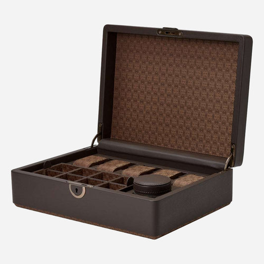 Horlogedoos met lade Earth 5 horloges Wolf 1834 - Horlogerieshop.nl