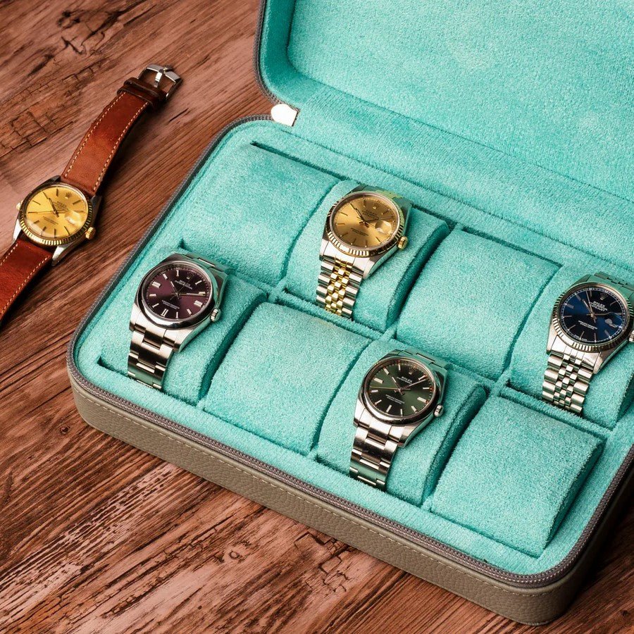 Horlogedoos Leder 8 Horloges Hong Kong's Finest - Horlogerieshop.nl