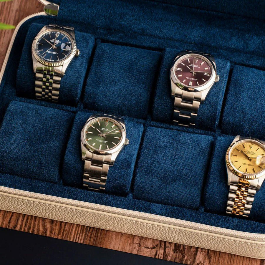 Horlogedoos Leder 8 Horloges Hong Kong's Finest - Horlogerieshop.nl