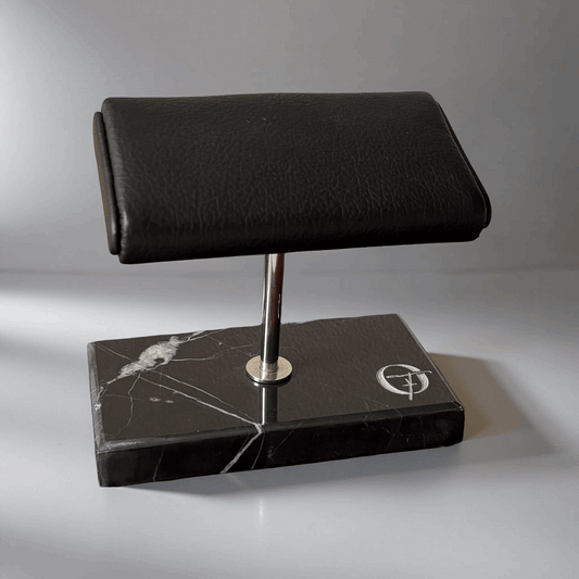 Horlogestandaard Marmer 2 horloges Leder Old Fashioned Luxury