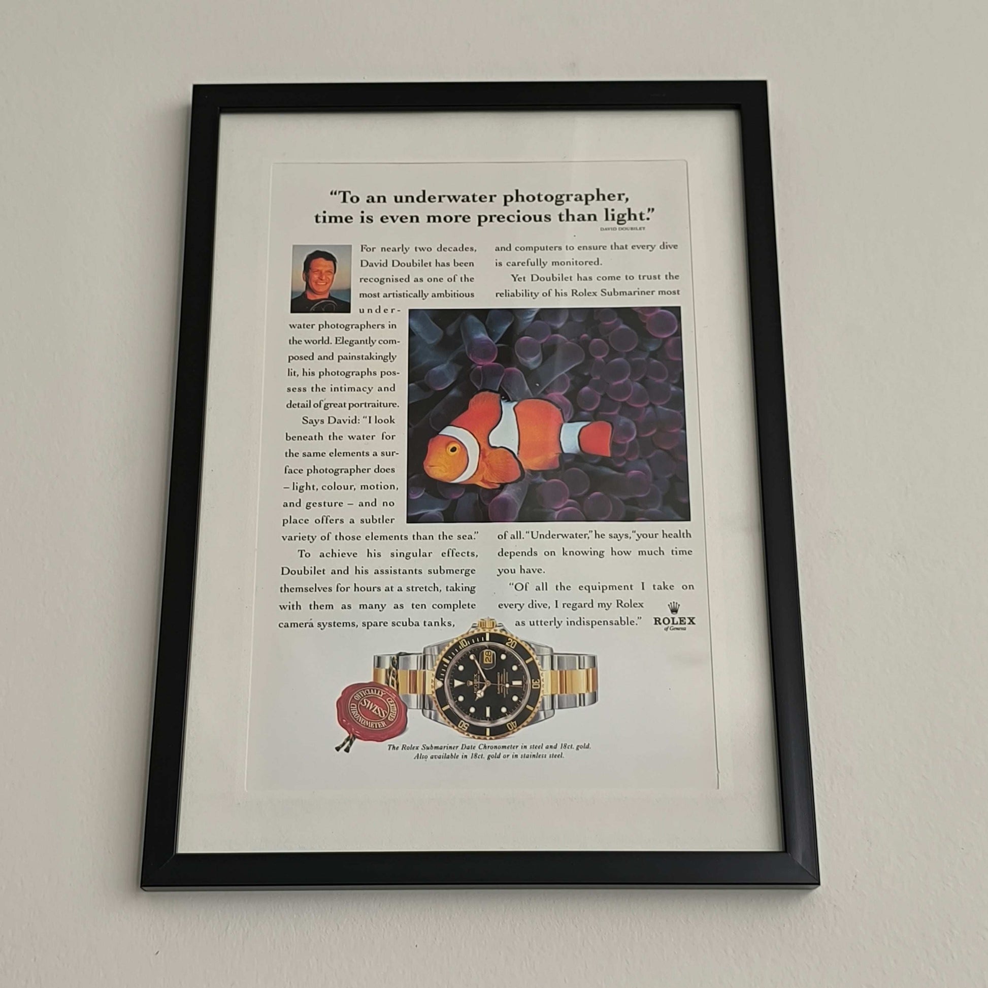 Vintage Rolex Submariner Date advertentie
