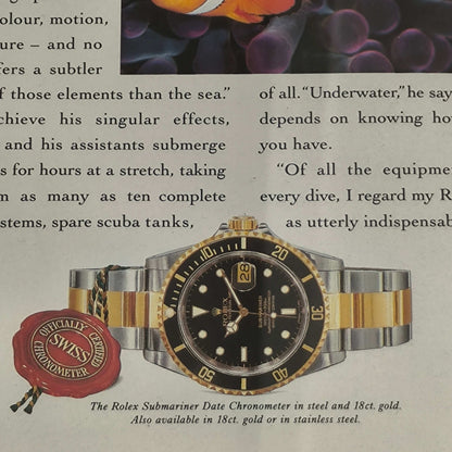 Vintage Rolex Submariner Date advertentie