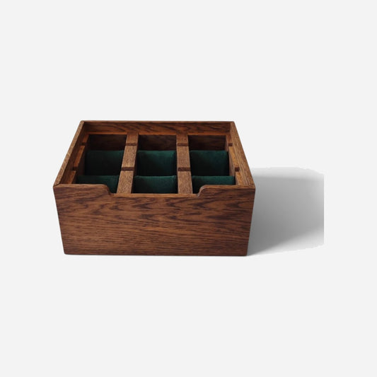 Horlogedoos Donker Eiken 6 Horloges Morelund Groen