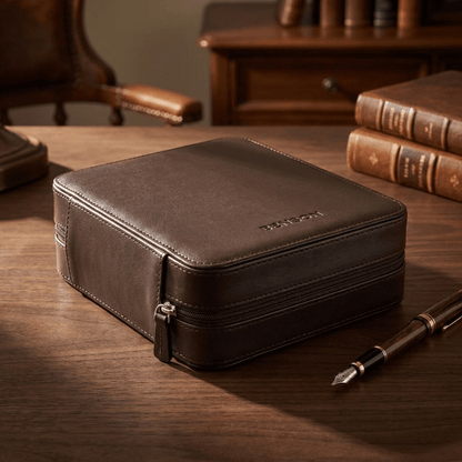 Benson Horloge etui Black Series 4 Horloges Donkerbruin - sfeerbeeld