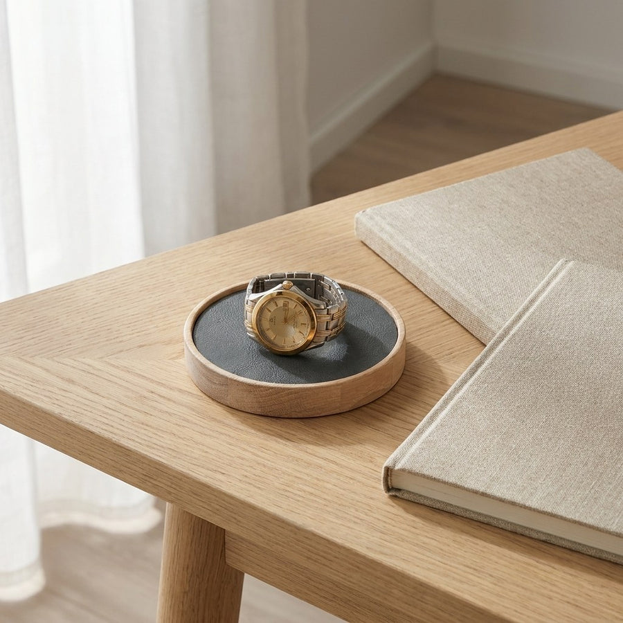 Horlogetray Wit Eiken Morelund Antraciet - sfeerbeeld