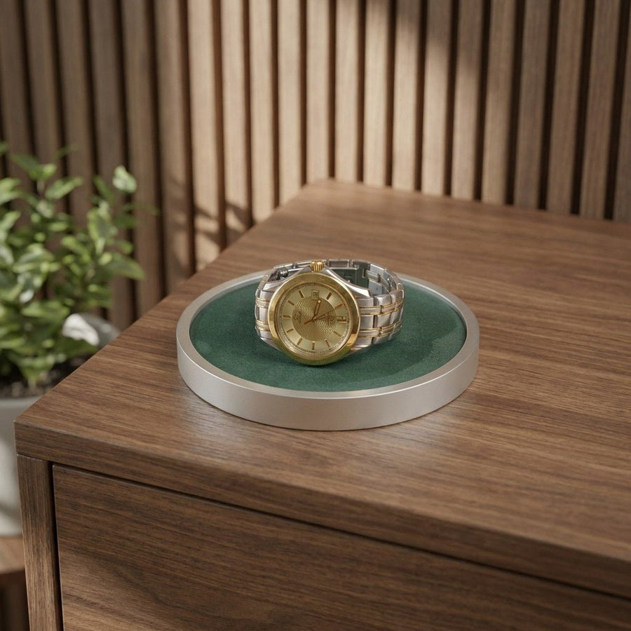 Horlogetray Grijs Aluminium Morelund Groen - sfeerbeeld
