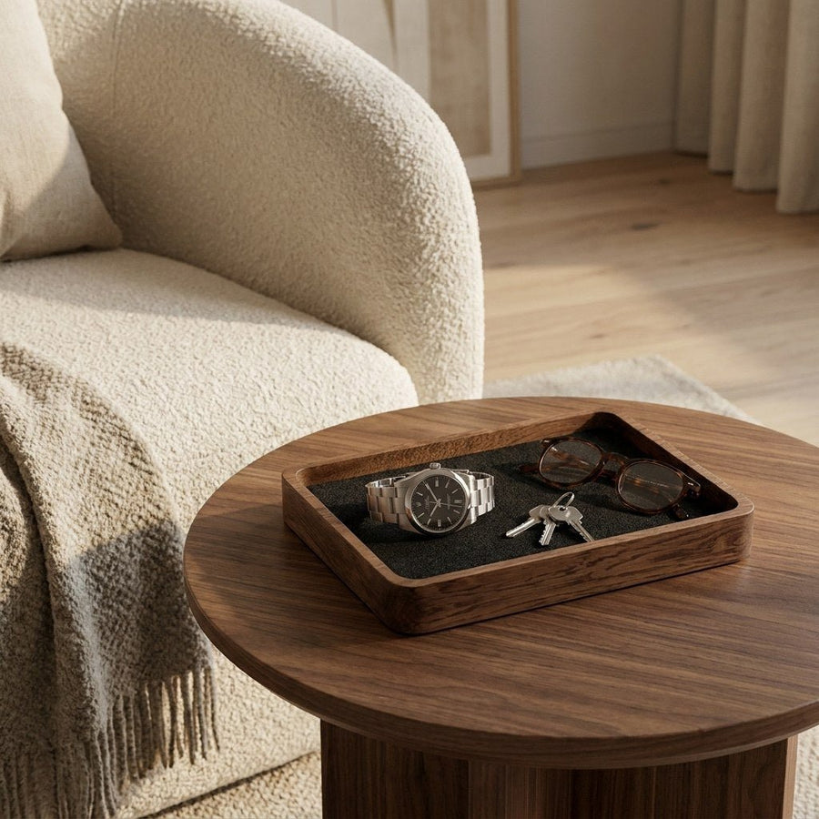 Horlogetray Large Donker Eiken Morelund Zwart Lush - sfeerbeeld