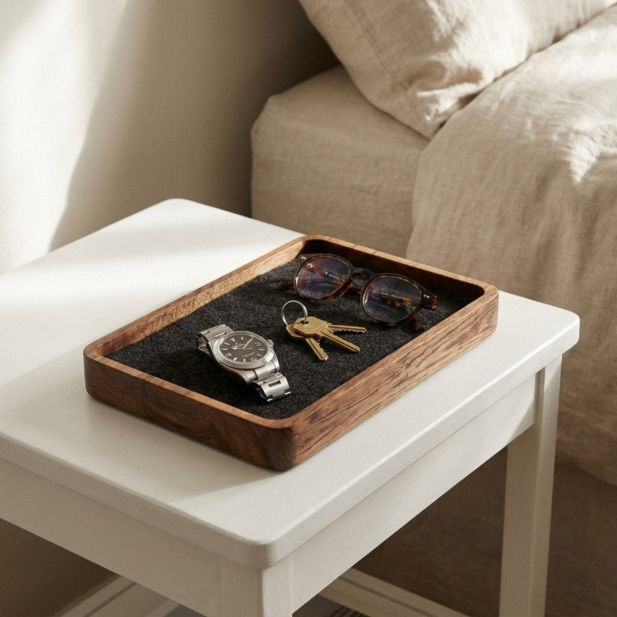 Horlogetray Large Donker Eiken Morelund Zwart Lush - sfeerbeeld