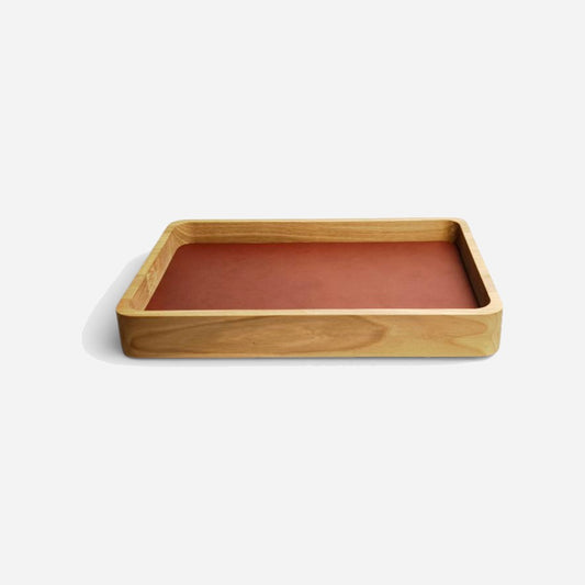 Horlogetray Large Natuur Eiken Morelund Cognac