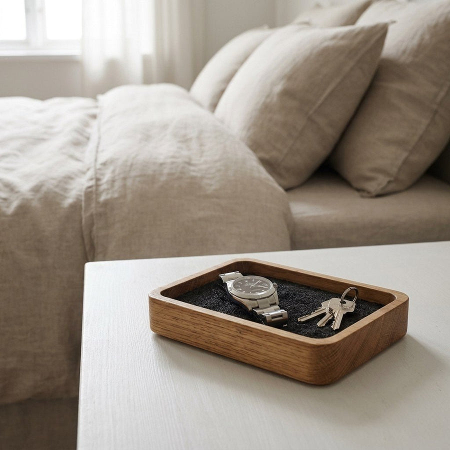 Horlogetray Small Donker Eiken Morelund Zwart Lush - sfeerbeeld