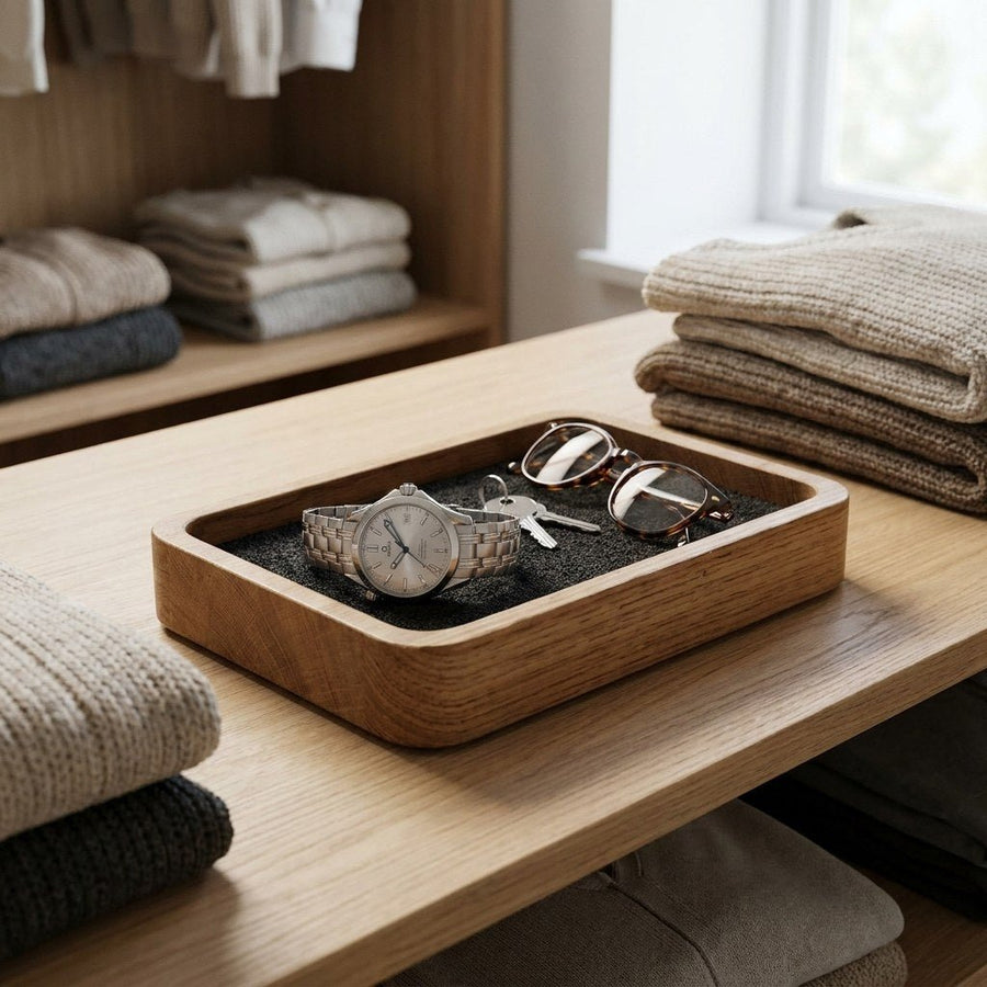 Horlogetray Small Donker Eiken Morelund Zwart Lush - sfeerbeeld