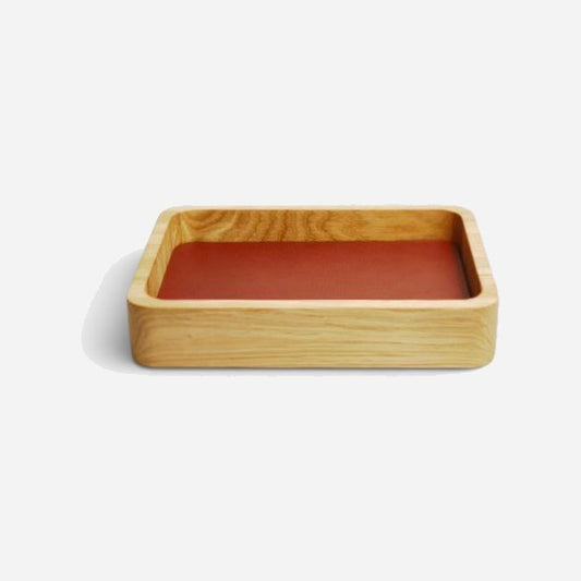 Horlogetray Small Natuur Eiken Morelund Cognac