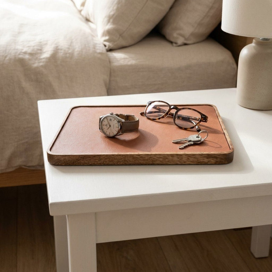 Horlogetray Signature Donker Eiken Morelund Cognac - sfeerbeeld