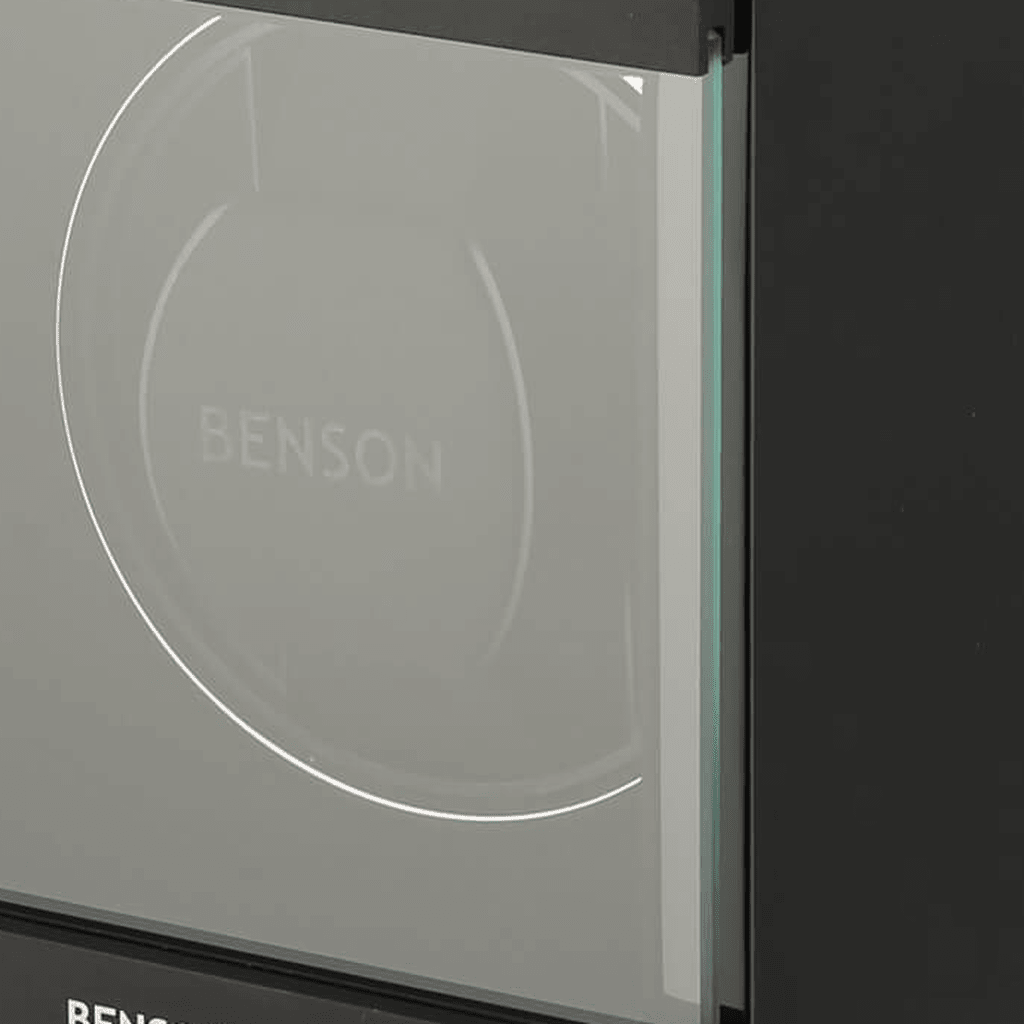 Benson Swiss Series 1 Horloge Zwart - detail horlogehouder