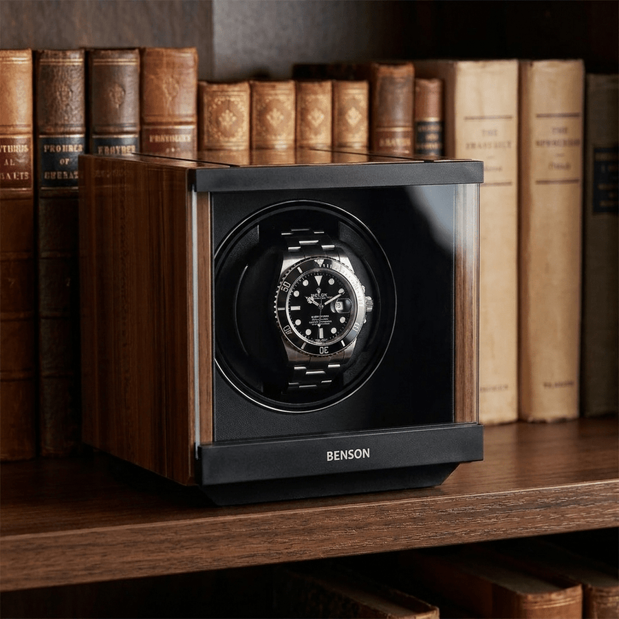 Benson Swiss Series 1 Horloge Walnut - sfeerbeeld