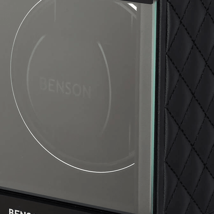 Benson Swiss Series 1 Horloge Zwart leder - detail horlogehouder
