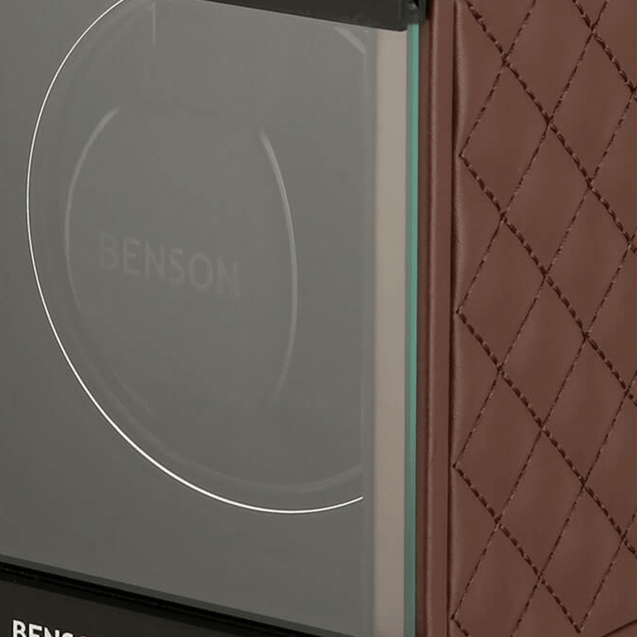 Benson Swiss Series 1 Horloge Donkerbruin leder - detail horlogehouder