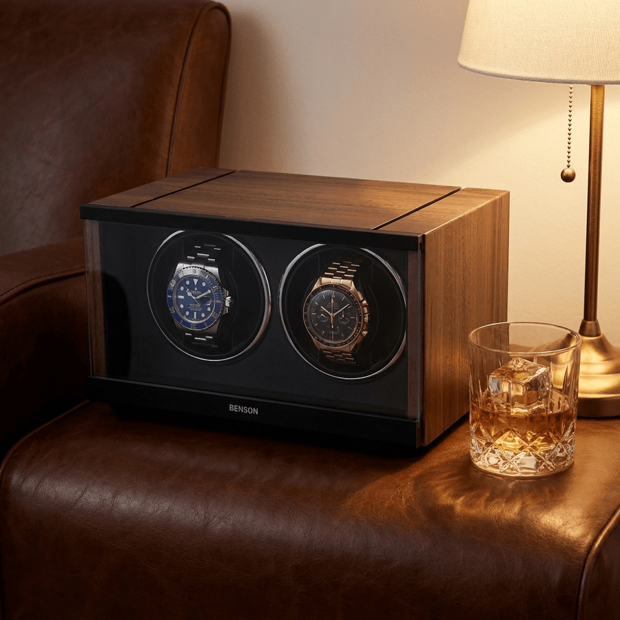 Benson Swiss Series 2 Horloges Walnut - sfeerbeeld