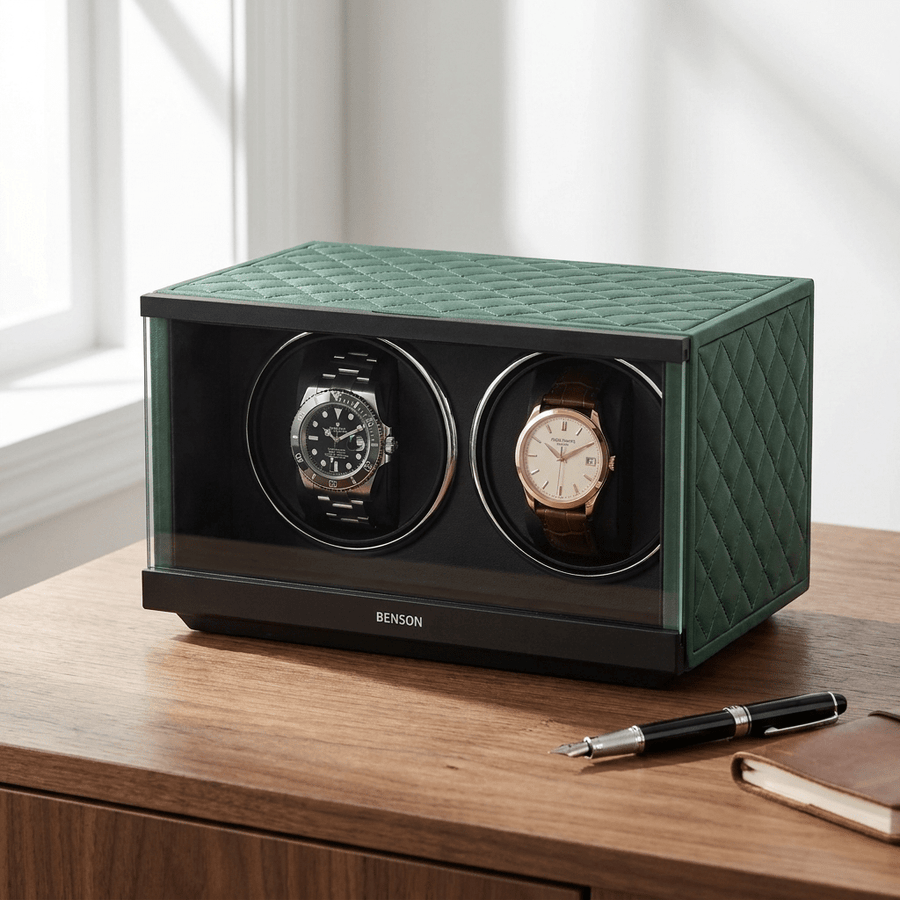 Benson Swiss Series 2 Horloges Groen leder - sfeerbeeld