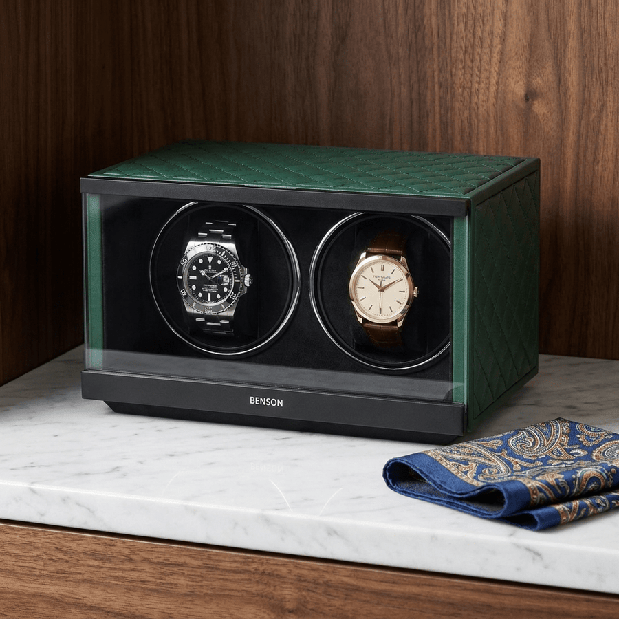 Benson Swiss Series 2 Horloges Groen leder - sfeerbeeld