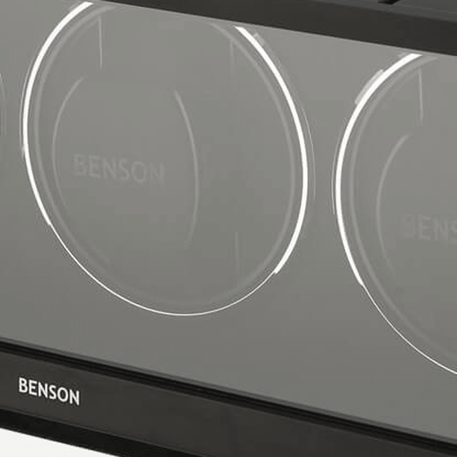 Benson Swiss Series 3 Horloges Zwart - detail horlogehouder