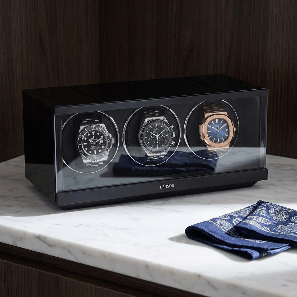 Benson Swiss Series 3 Horloges Zwart - sfeerbeeld