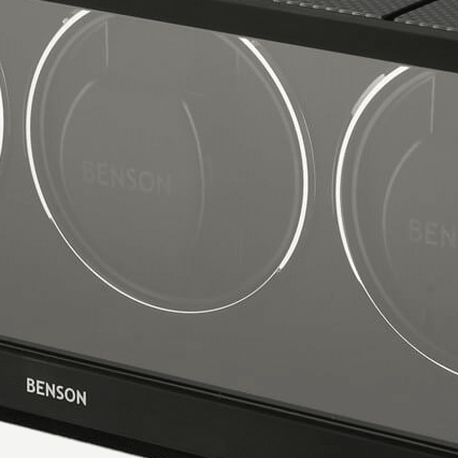Benson Swiss Series 3 Horloges Carbon - detail horlogehouder