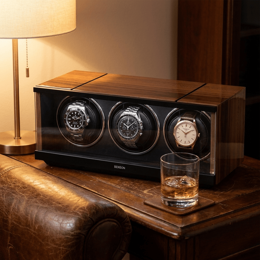 Benson Swiss Series 3 Horloges Walnut - sfeerbeeld