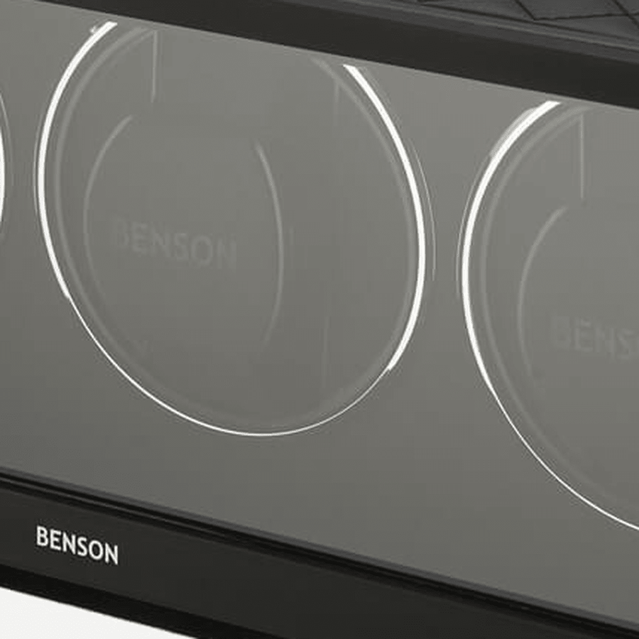 Benson Swiss Series 3 Horloges Zwart leder - detail horlogehouder