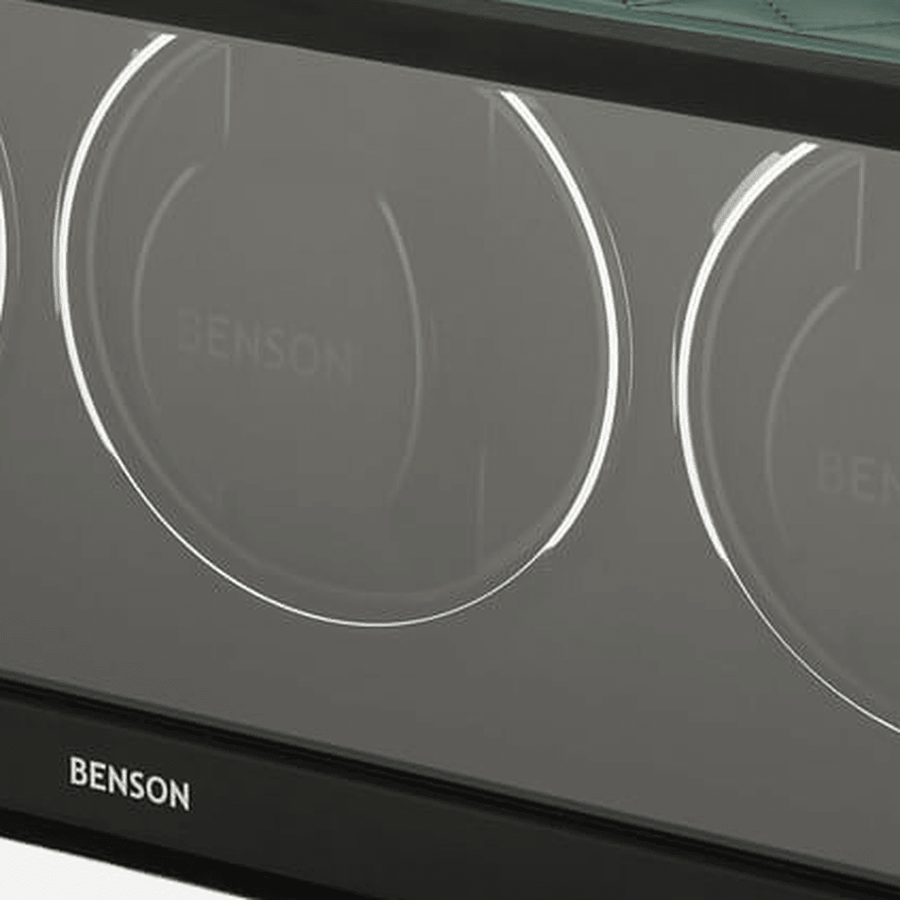 Benson Swiss Series 3 Horloges Groen leder - detail horlogehouder