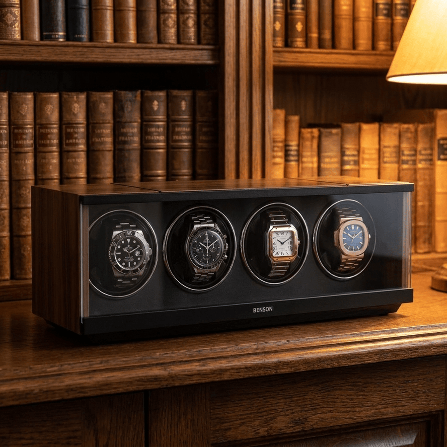 Benson Swiss Series 4 Horloges Walnut - sfeerbeeld