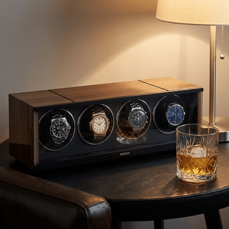 Benson Swiss Series 4 Horloges Walnut - sfeerbeeld
