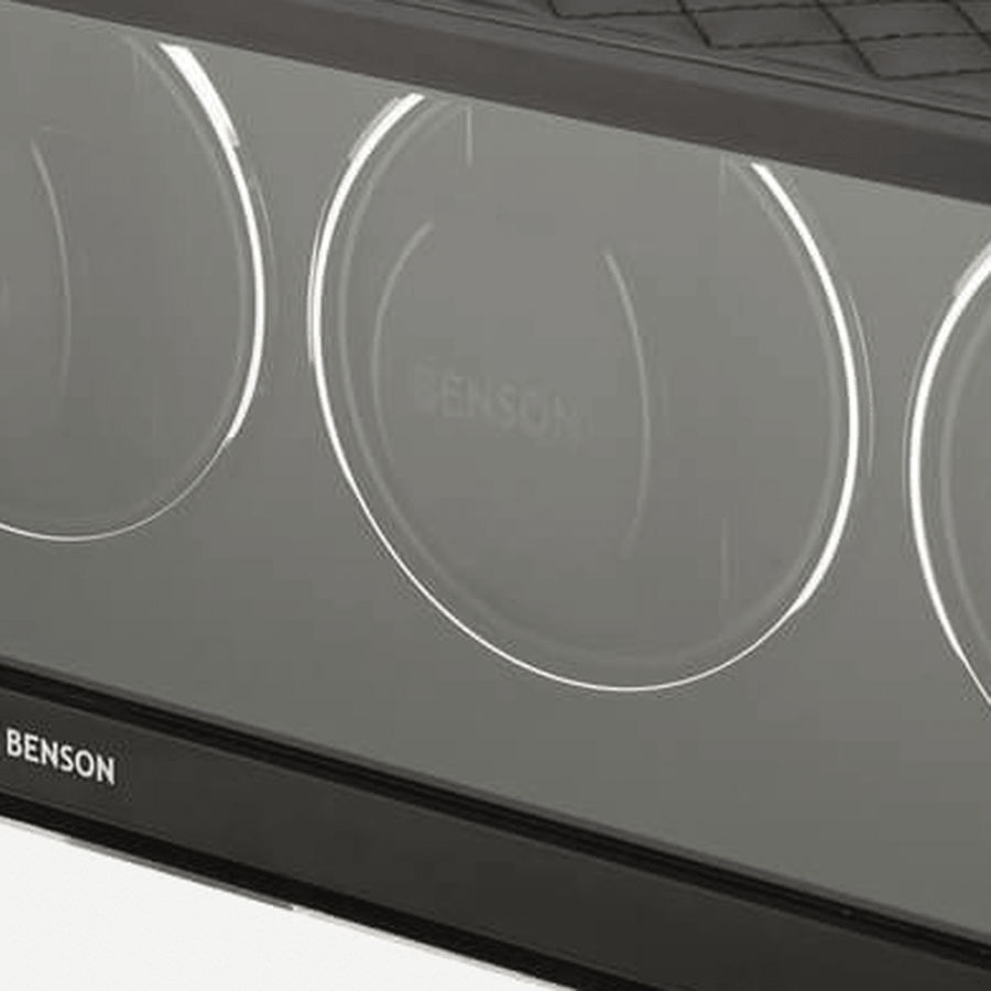 Benson Swiss Series 4 Horloges Zwart leder - detail horlogehouder