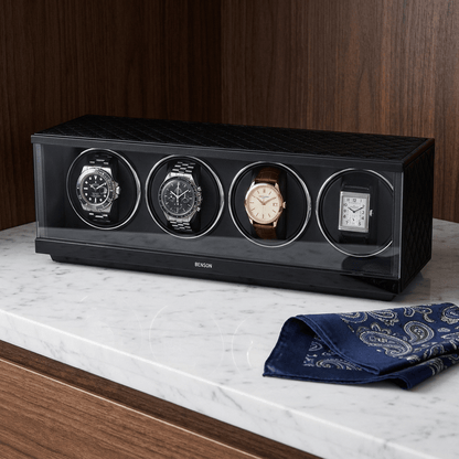 Benson Swiss Series 4 Horloges Zwart leder - sfeerbeeld