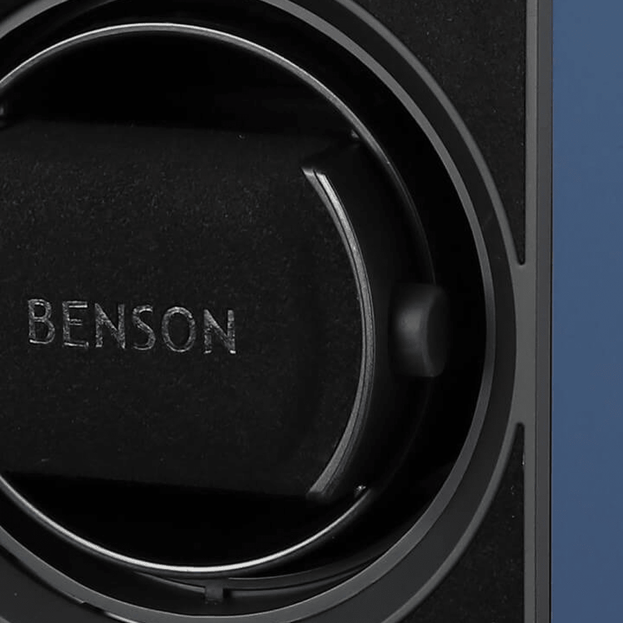 Benson Compact Aluminium 1 Horloge Blauw - detail horlogehouder