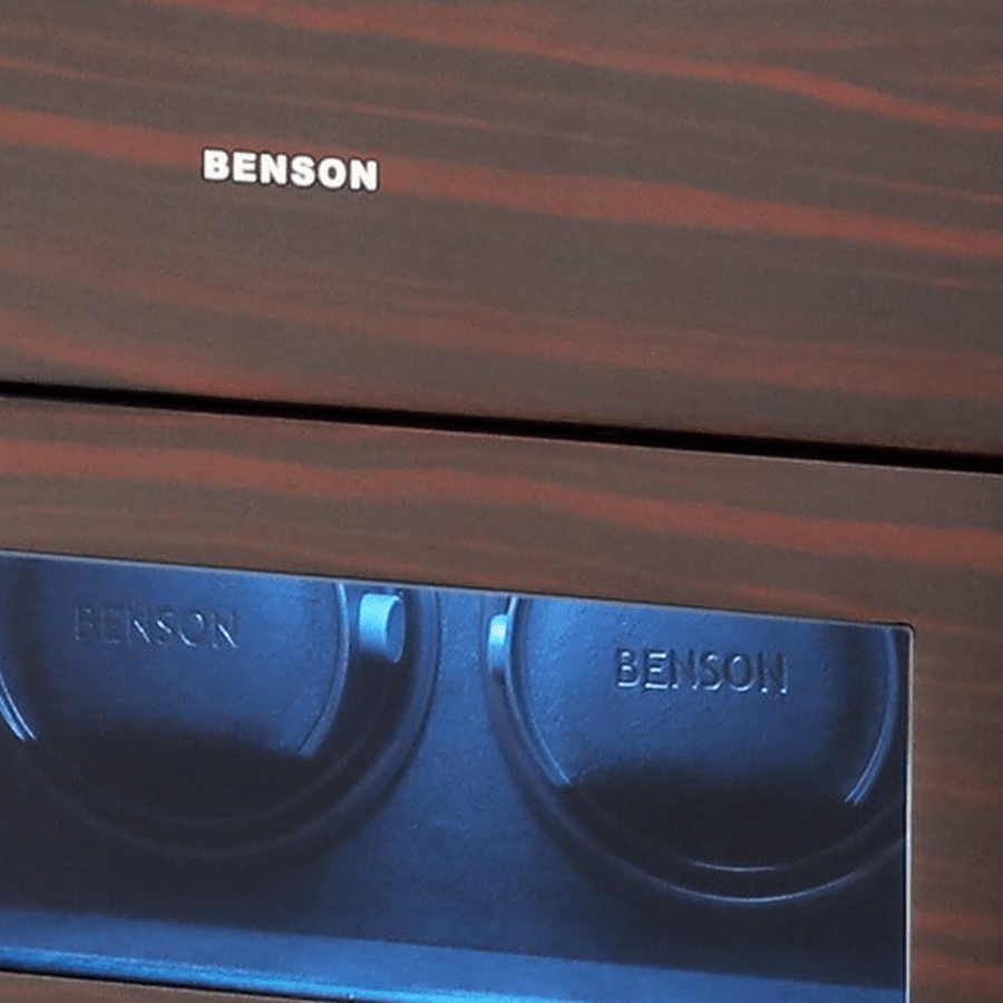 Benson Black Series II 2 Horloges Macassar - detail horlogehouder