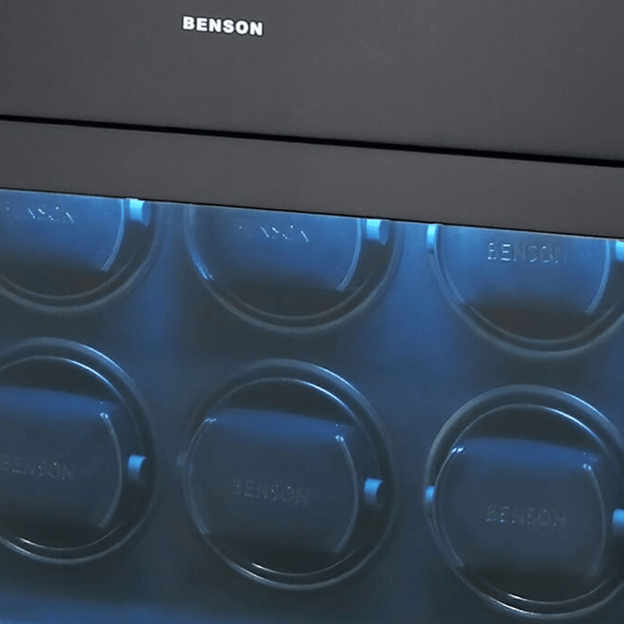 Benson Black Series II 6 Horloges Zwart - detail horlogehouder