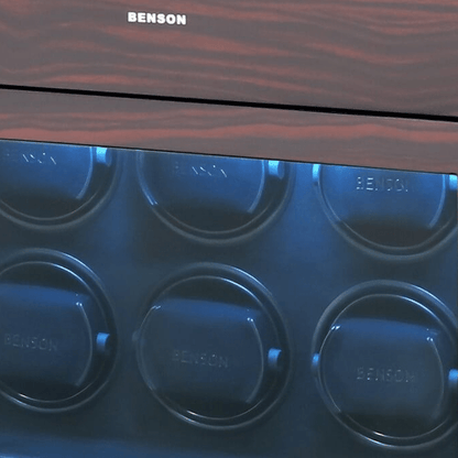 Benson Black Series II 6 Horloges Macassar - detail horlogehouder
