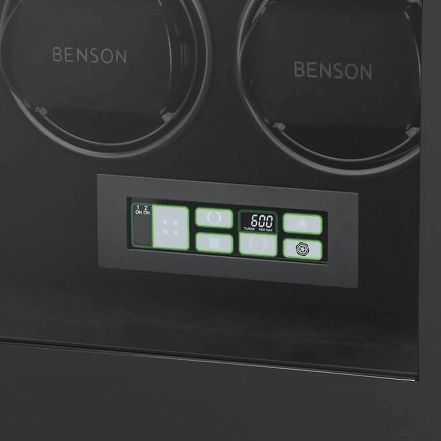Benson Smart Tech 2 Horloges Zwart - detail horlogehouder